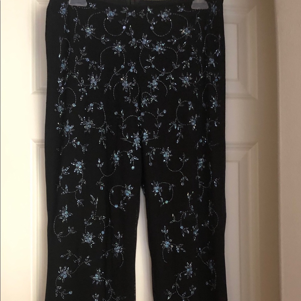 Exquisite laundry by shelli segal beaded pants.